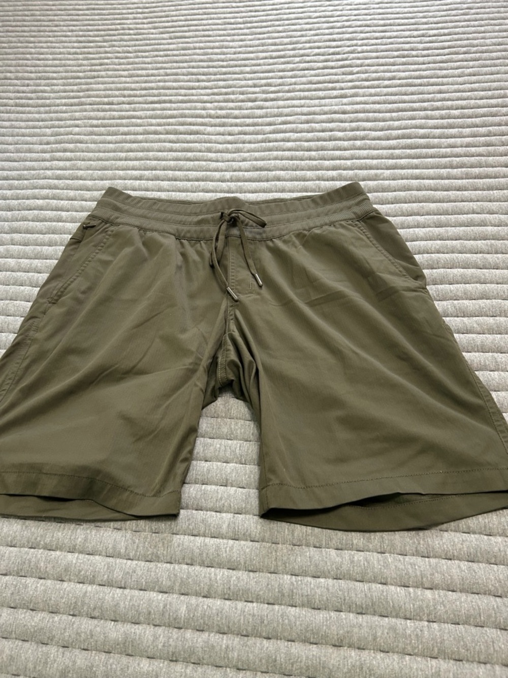 The North Face Olive Green Women's Athletic Shorts with Drawstring